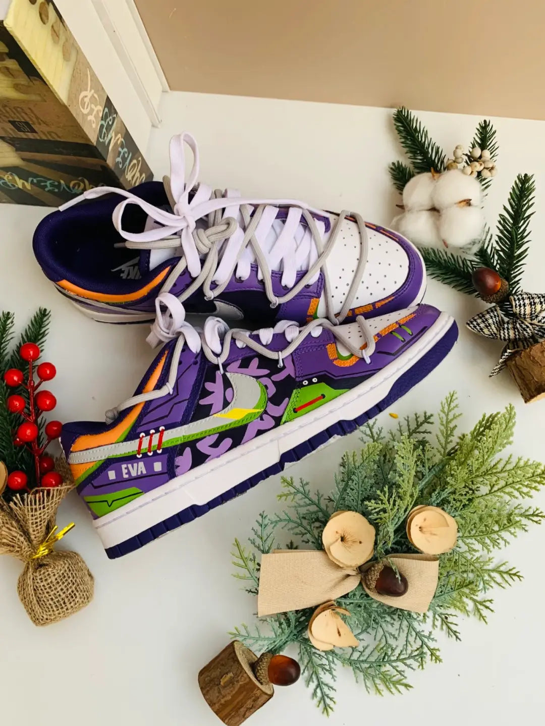 Shark - Custom Graffiti Skateboarding  Shoes Dunk Low Unisex