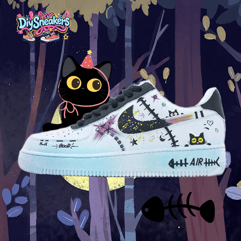 [Custom The male cat's heart is stirring]  Air Force 1 Skateboarding Shoes Men