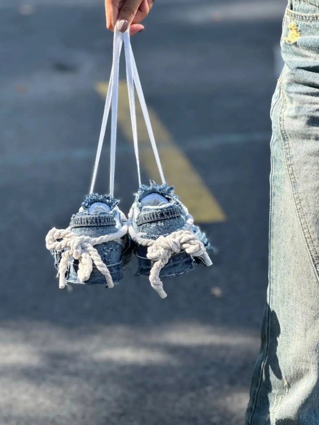 [Custom Men's denim cross]  Air Force 1 Skateboarding Shoes Men