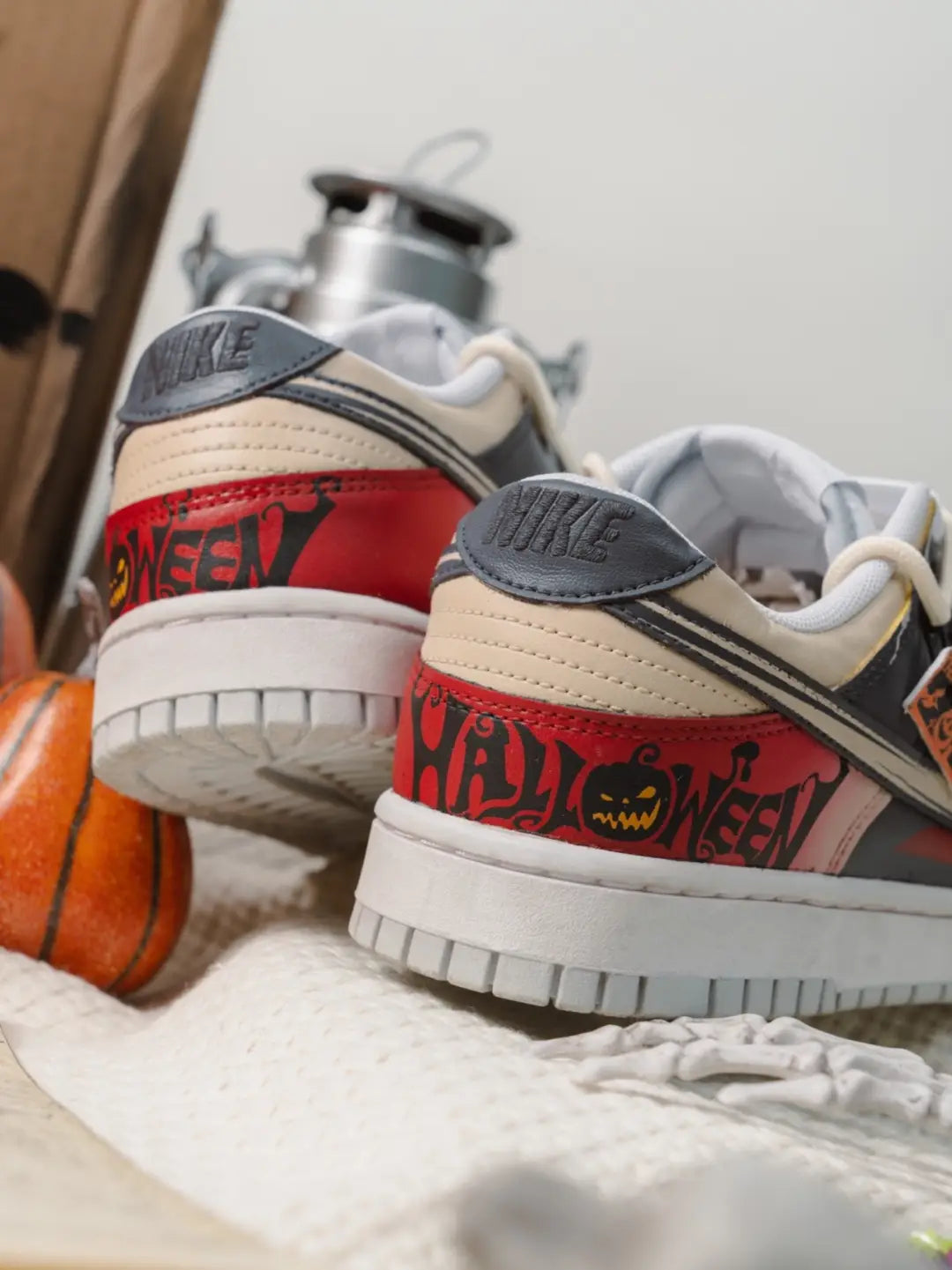 [Custom Dark Harvest] Dunk Skateboarding Shoes Unisex Low-top Black/Red