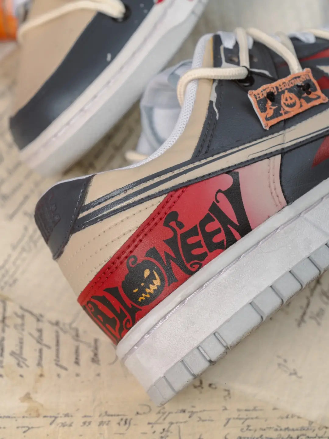 [Custom Dark Harvest] Dunk Skateboarding Shoes Unisex Low-top Black/Red