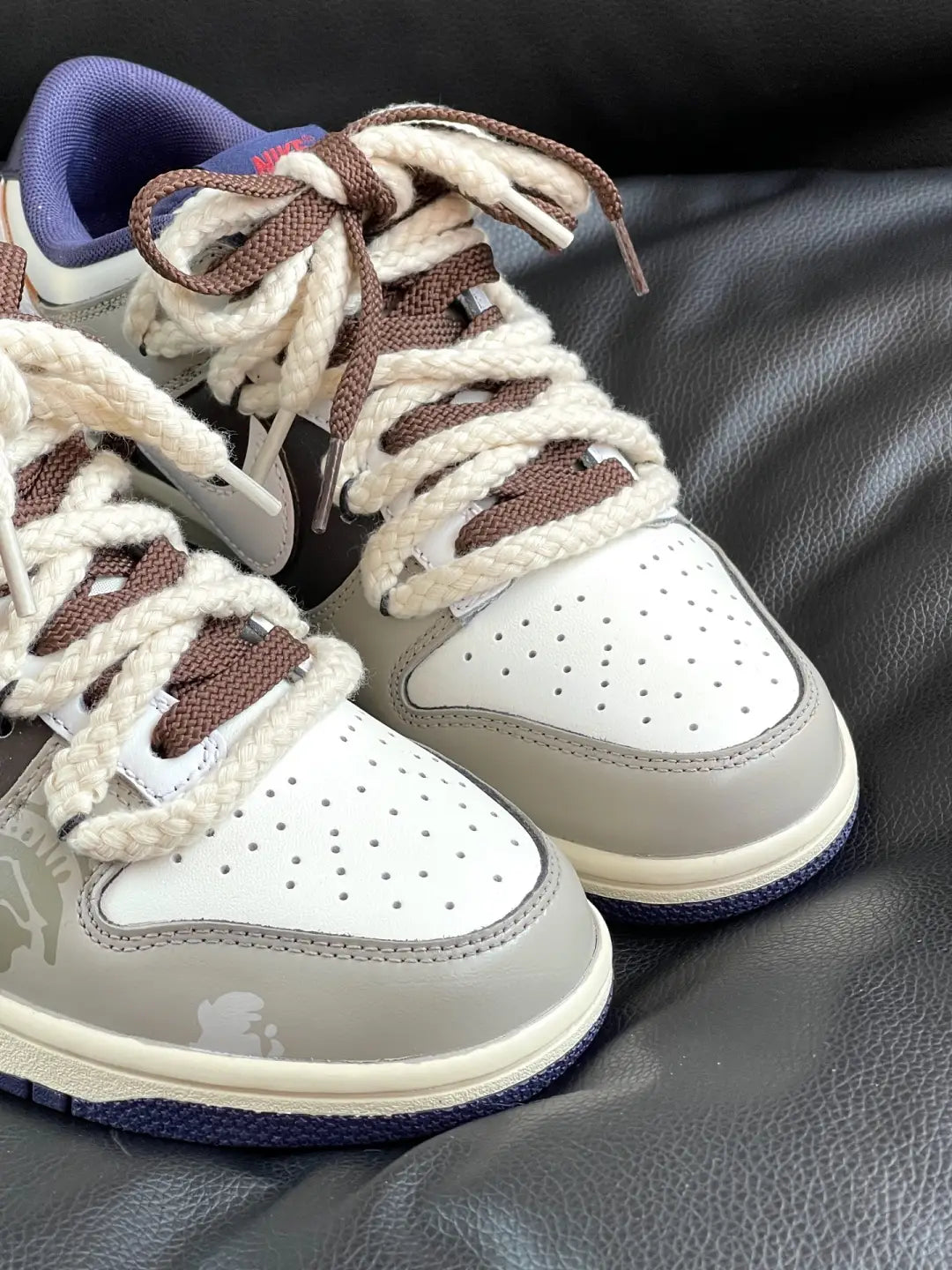 [Custom Wilderness] Dunk Skateboarding Shoes Unisex Gray/Brown