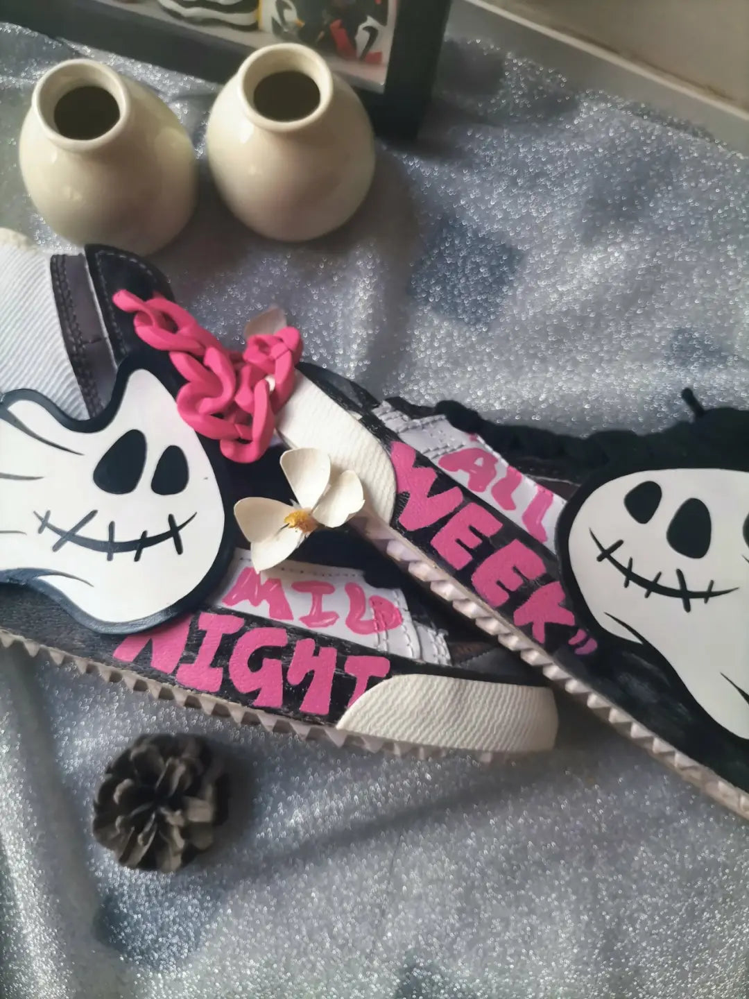 [Custom All Week] Blazer 77 Jumbo High Top Unisex Skateboarding Shoes Black/Pink