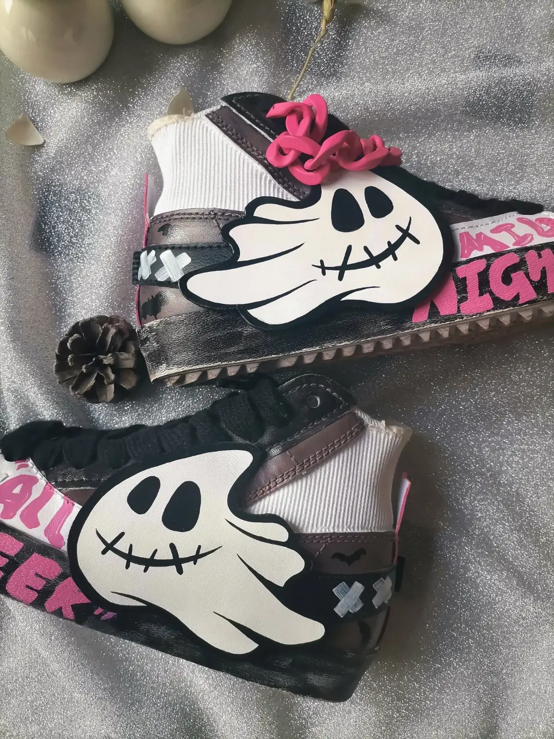 [Custom All Week] Blazer 77 Jumbo High Top Unisex Skateboarding Shoes Black/Pink