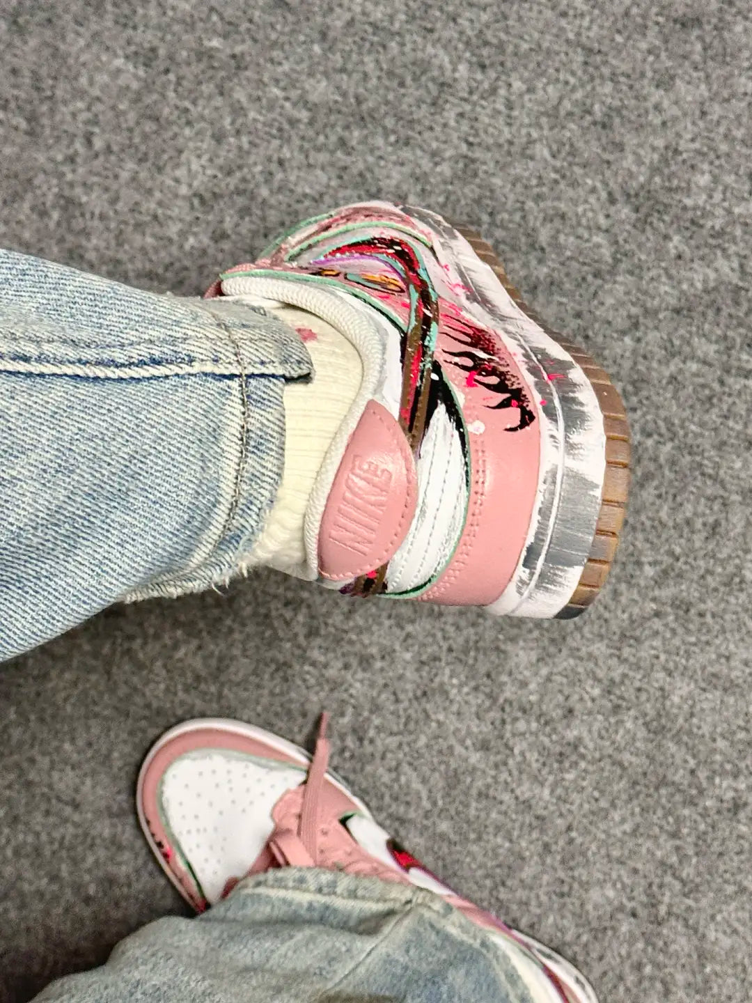 [Custom Smiley Face] Air Force 1 Skateboarding Shoes Unisex