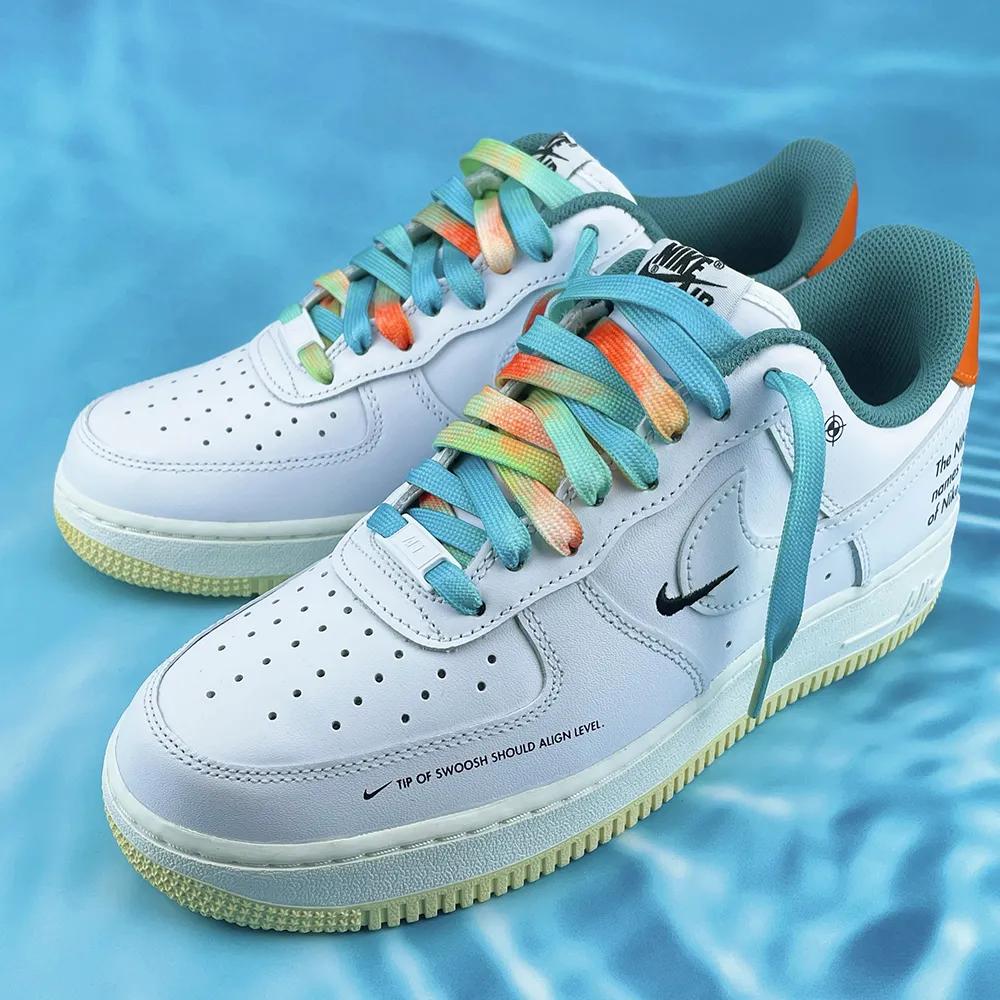 5 Pairs Cool irregular tie-dye gradient Niche original tropical island series Shoelaces Unisex couple style