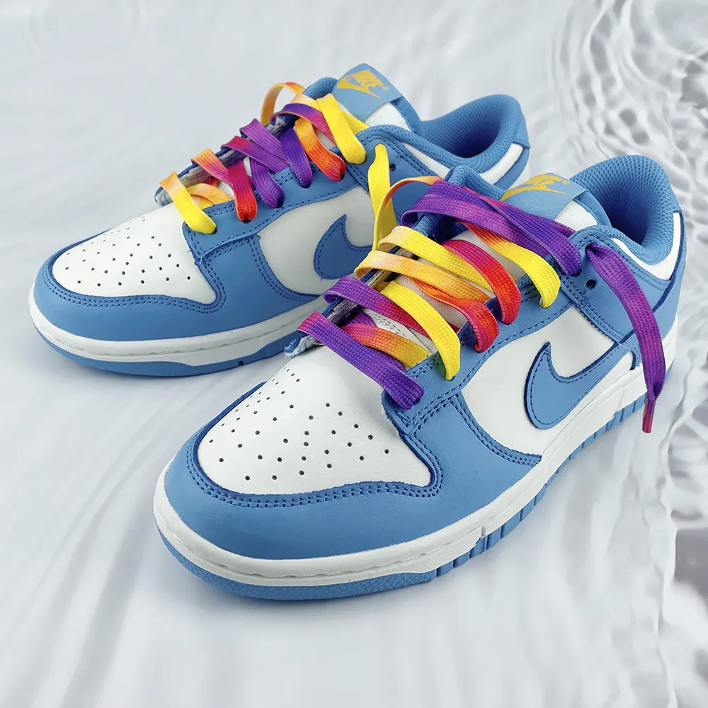 5 Pairs Cool irregular tie-dye gradient Niche original tropical island series Shoelaces Unisex couple style