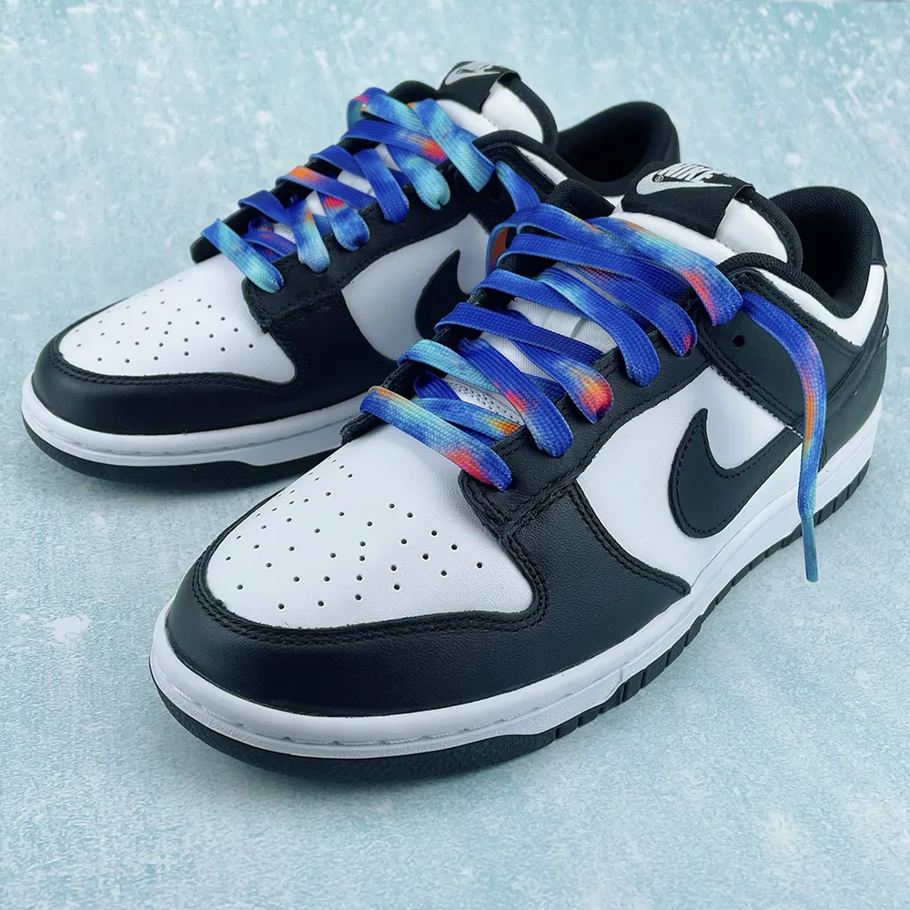 5 Pairs Cool irregular tie-dye gradient Niche original tropical island series Shoelaces Unisex couple style