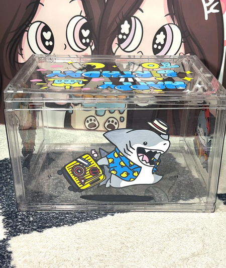 Personalized Graffiti Transparent Custom Shoe Box（Personalized customization required, please contact customer service)