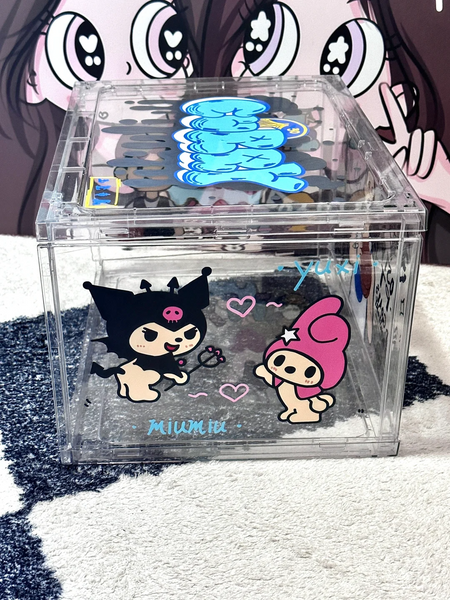 Personalized Graffiti Transparent Custom Shoe Box（Personalized customization required, please contact customer service)