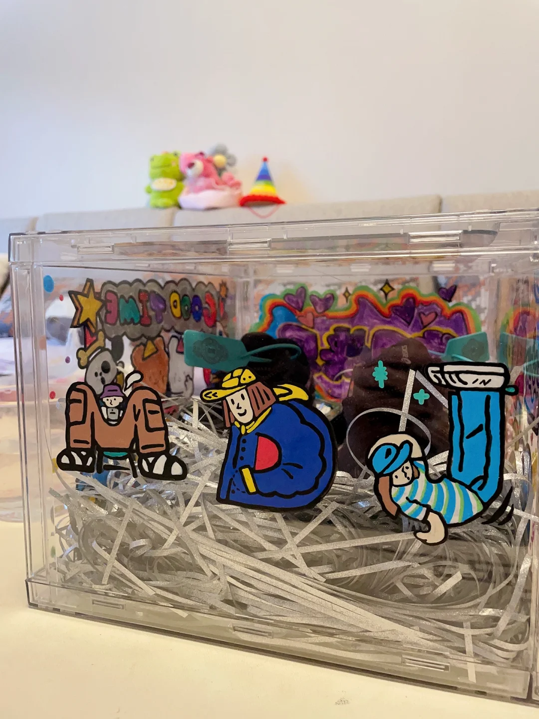 Personalized Graffiti Transparent Custom Shoe Box（Personalized customization required, please contact customer service)