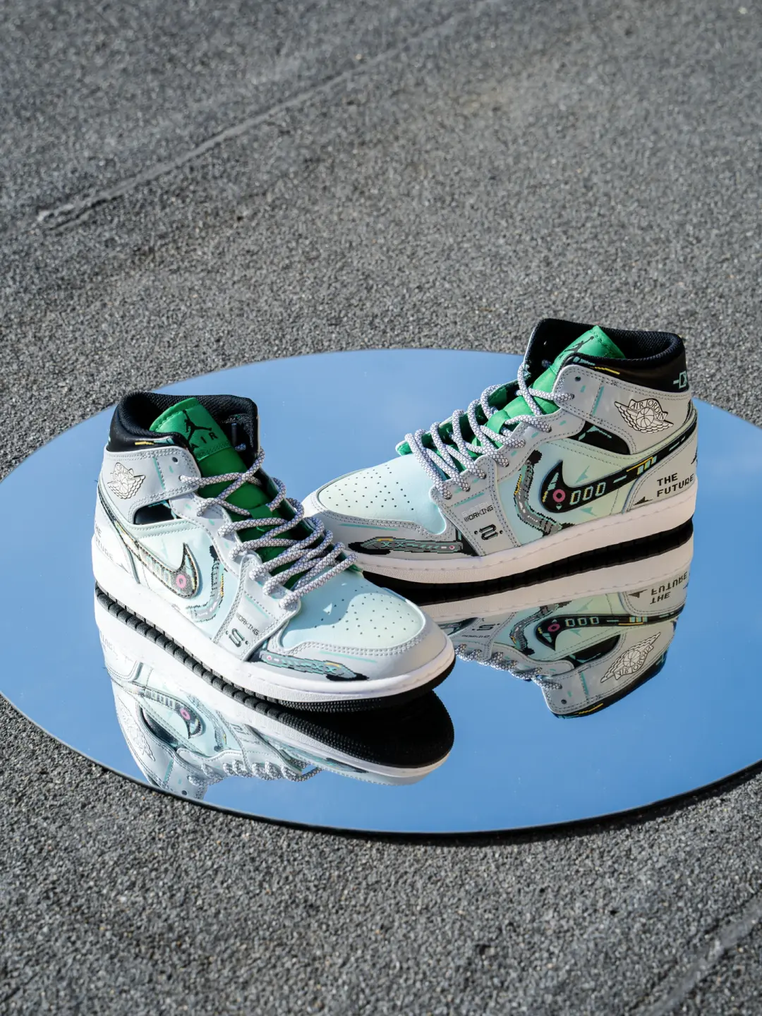 FZBB Cyberpunk -  Men's Jordan 1 Mid Custom