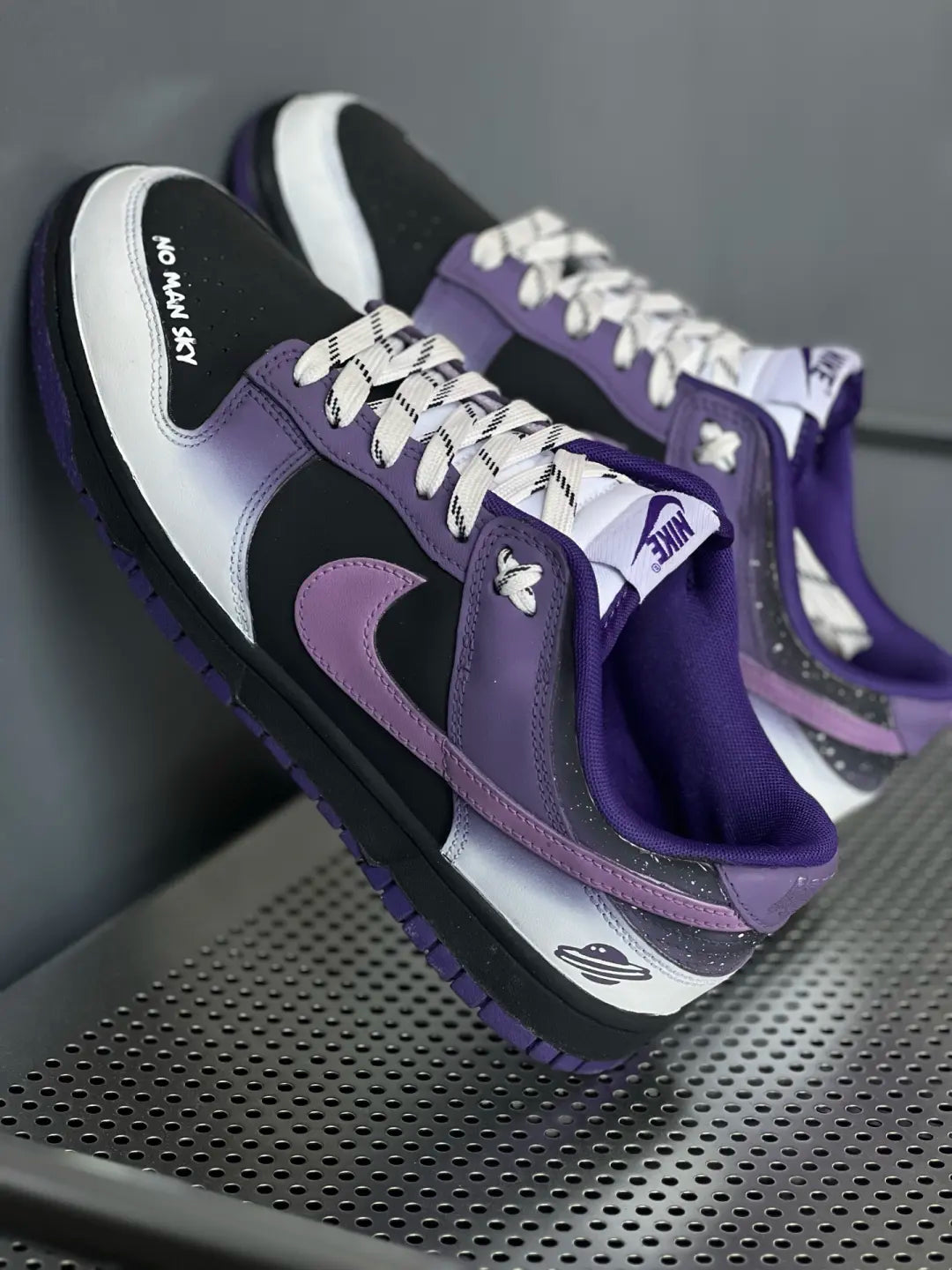 [Custom No Man Sky] Dunk Low Skateboard Shoes Unisex Purple/Faded Color Style