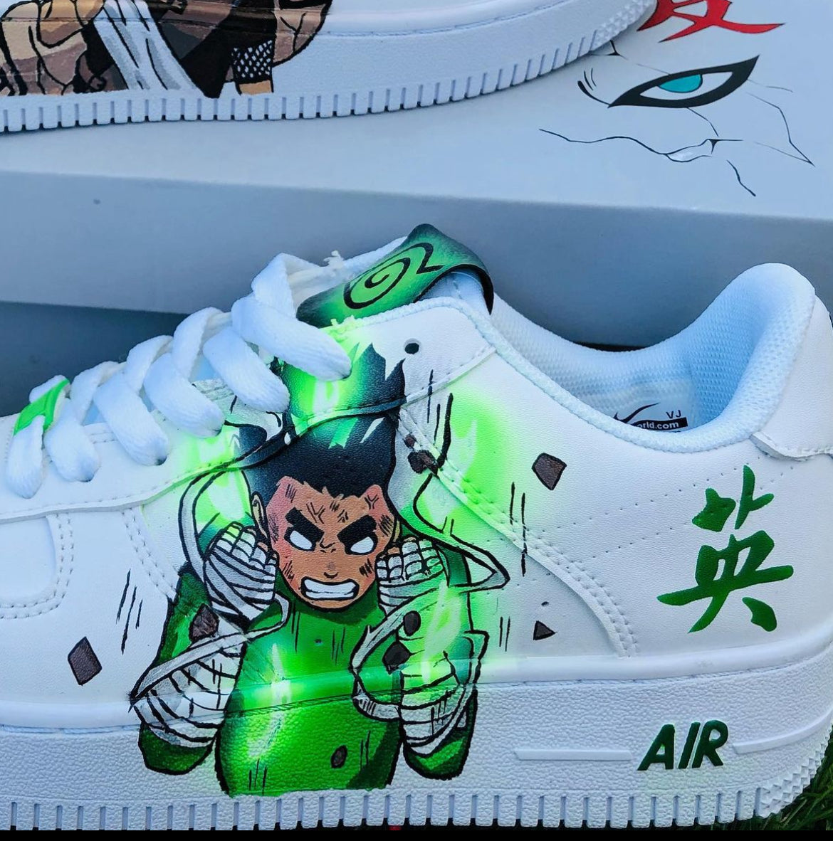 [Custom Naruto Shippuden Gaara Vs Rock Lee] Air Force 1 Skateboarding Shoes Unisex