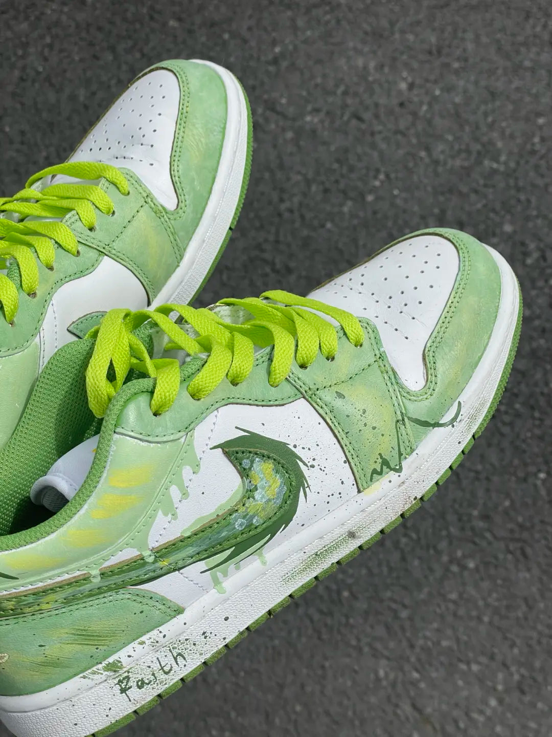 [Custom Tundra] Air Jordan Low - Top Skateboarding Shoes Unisex Green