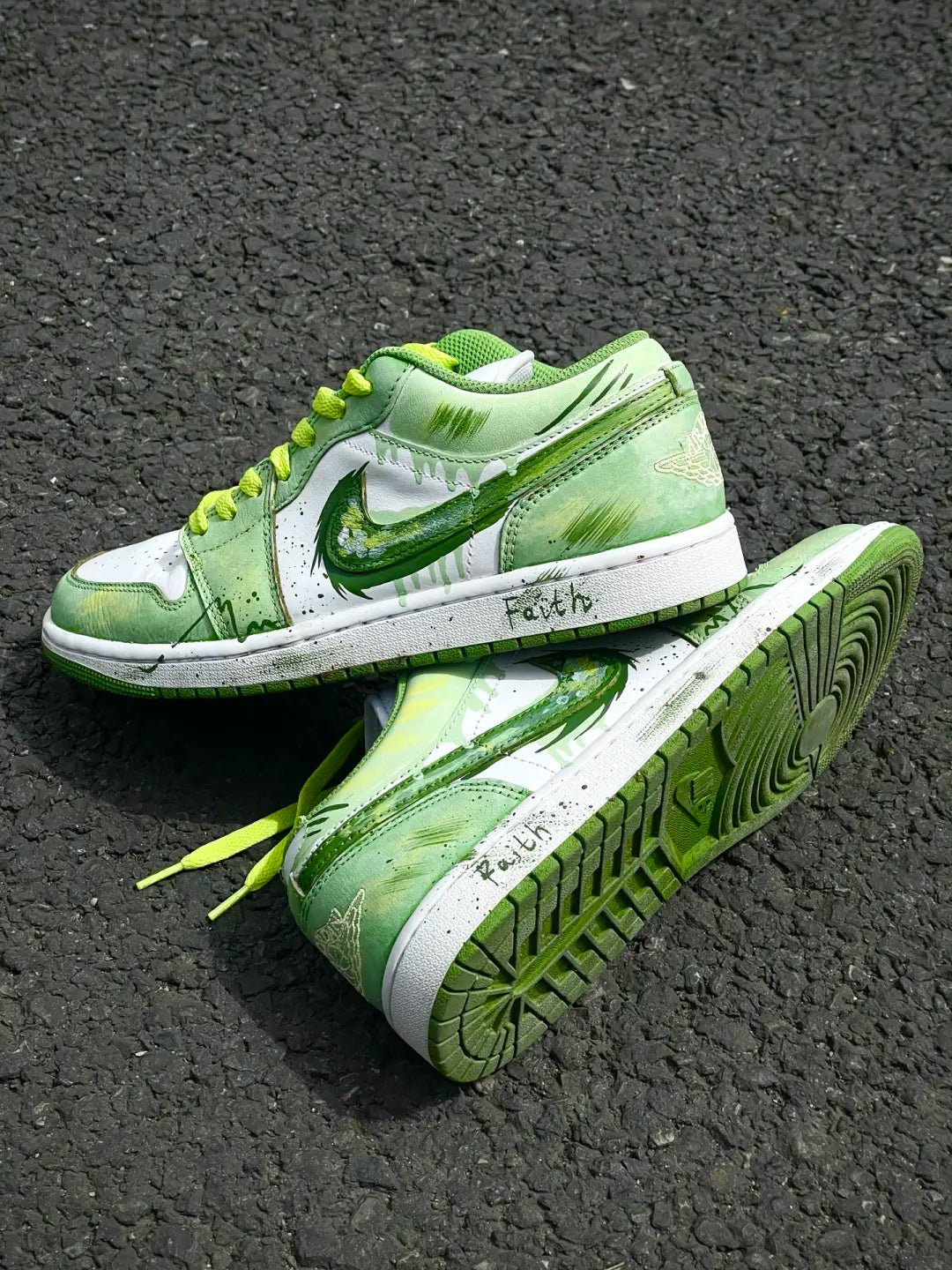 [Custom Tundra] Air Jordan Low - Top Skateboarding Shoes Unisex Green