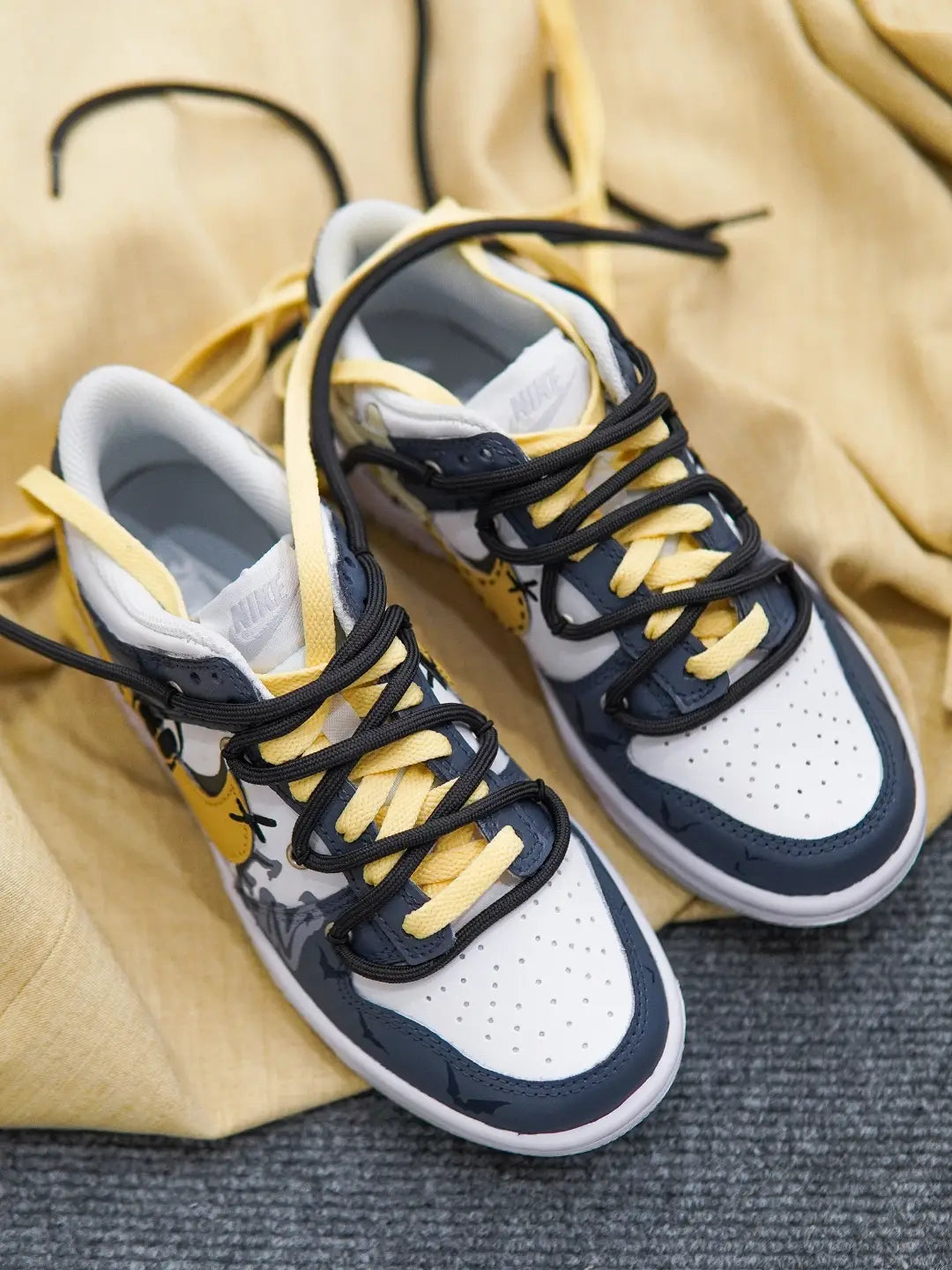 [Custom Bizarre Gathering] Dunk Skateboarding Shoes Unisex Low-top Blue/Gray