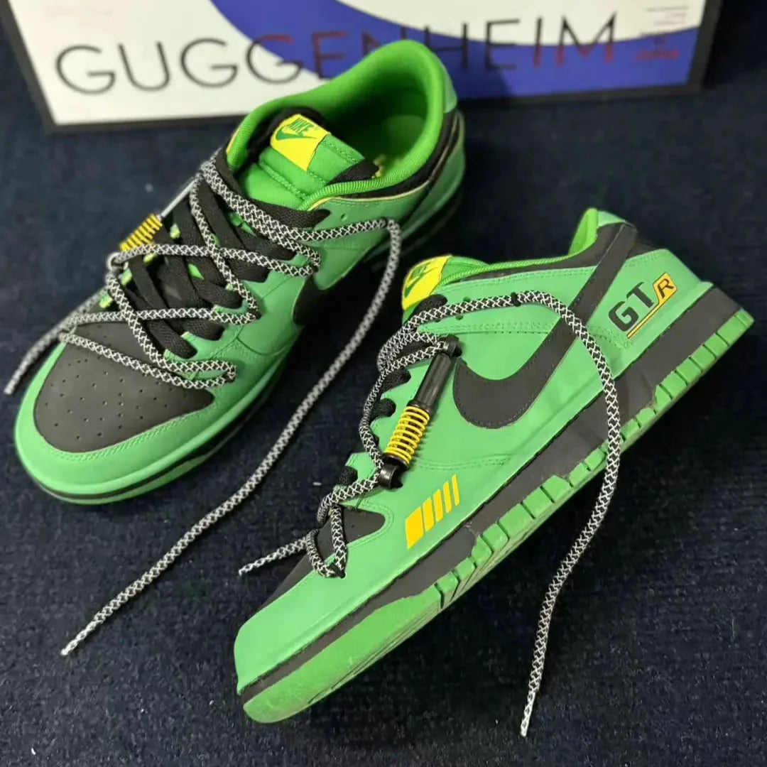 [Custom Green Goblin] Dunk  Low-top Skateboarding Shoes Men Green/Black