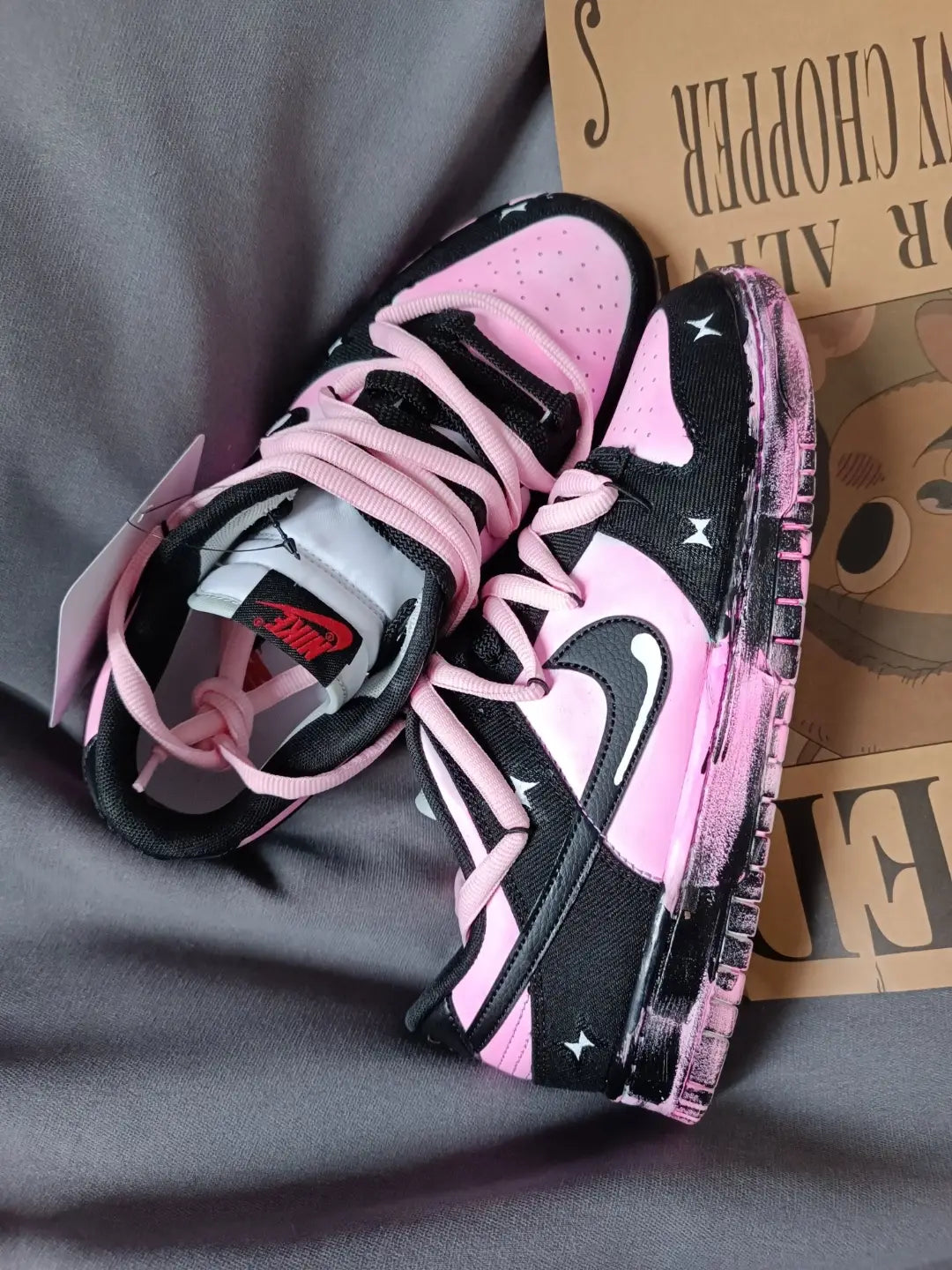 [Custom team66 Midnight Blush]  Dunk Skateboarding Shoes Men