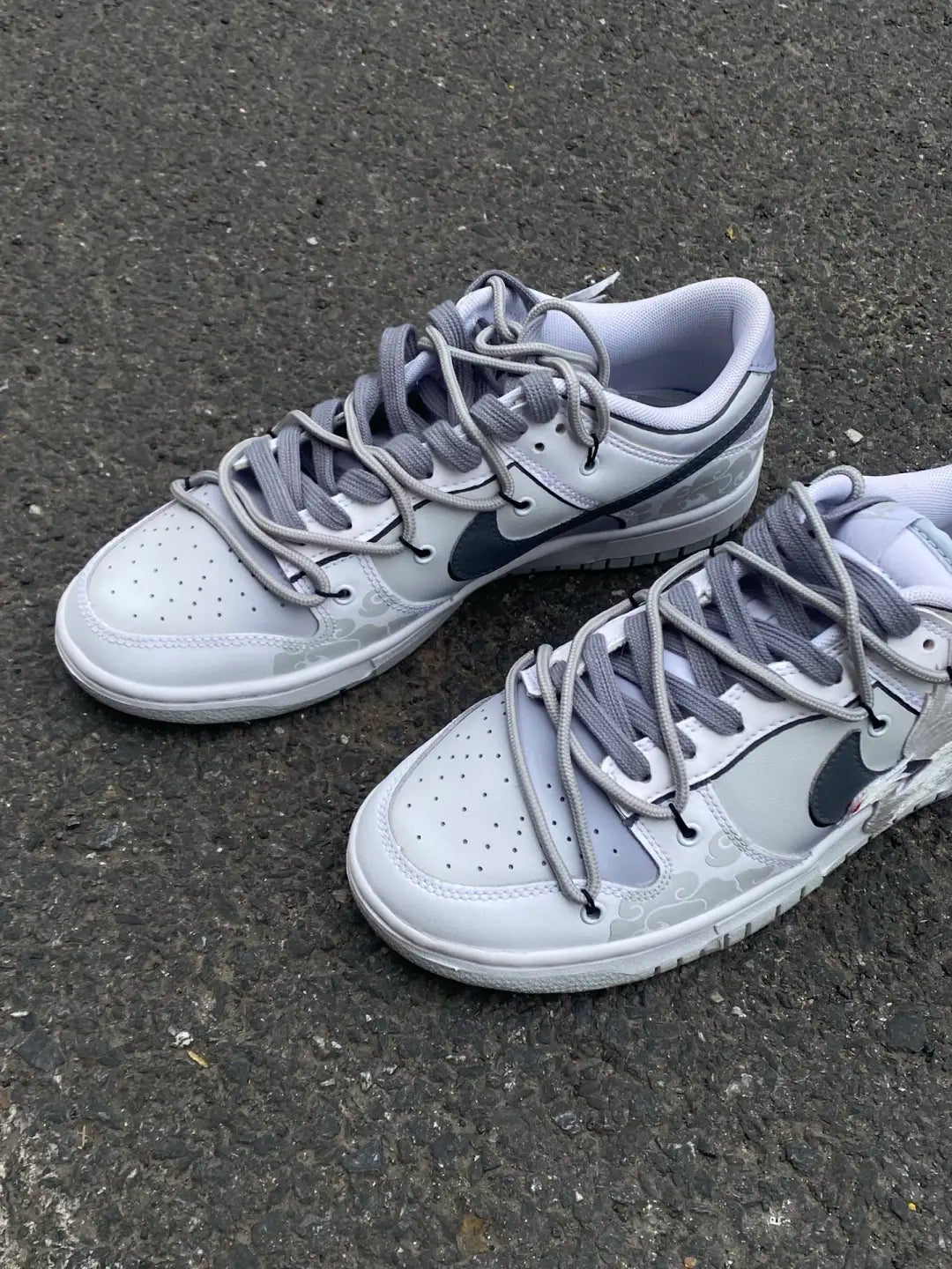 [Custom White Phoenix Yinfei Men's Grey gold version]  Dunk Skateboarding Shoes Men