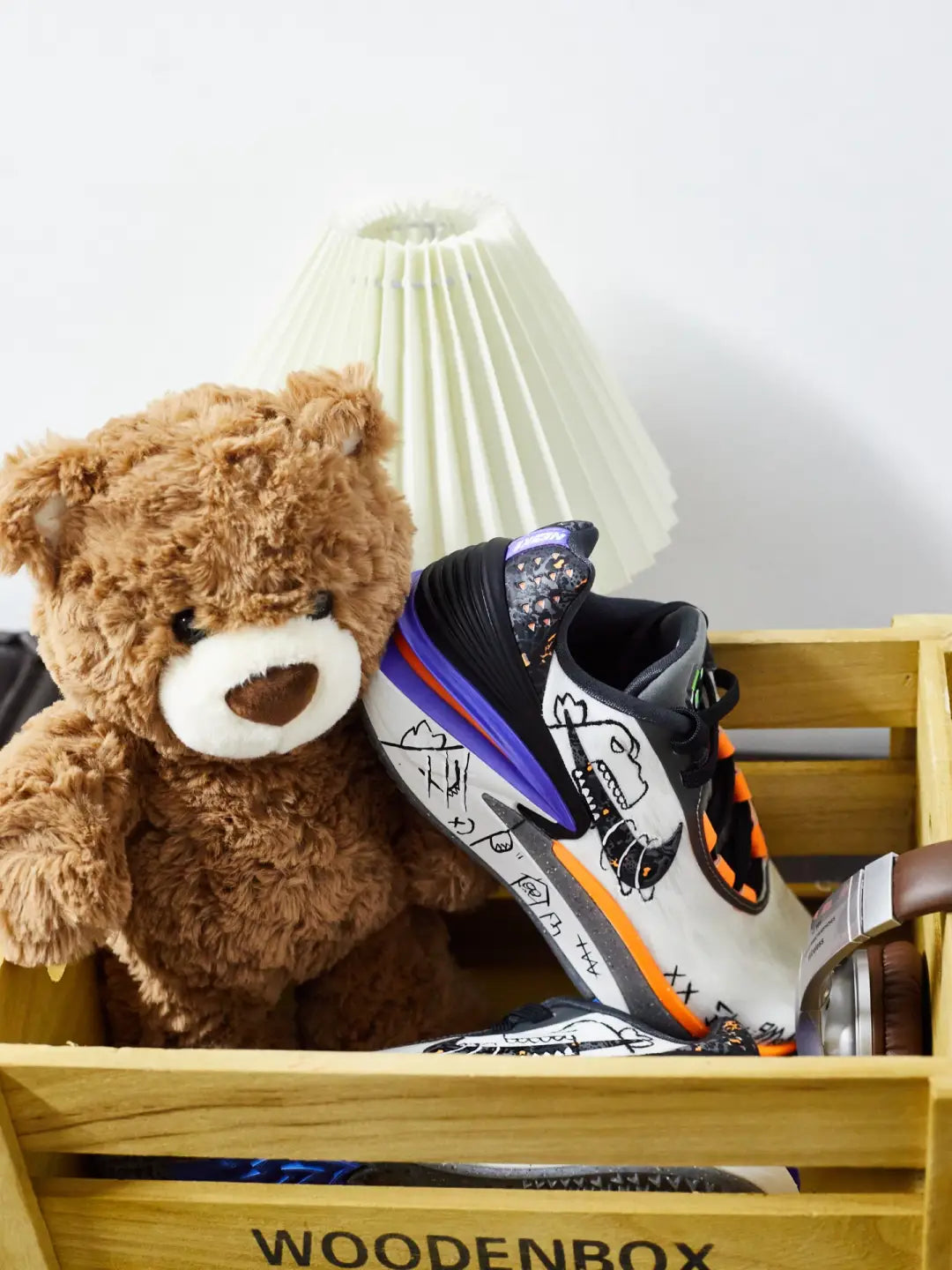 [Custom Godzilla Graffiti] Air Zoom G.T. Cut 2 Basketball Shoes Unisex Low-Top White/Black/Purple/Orange