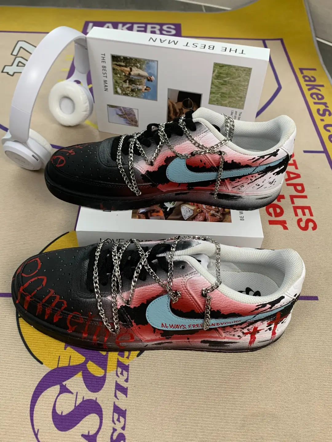 [Custom Nova Blaze] Court Vision 1 Skateboarding Shoes Unisex Gothic style