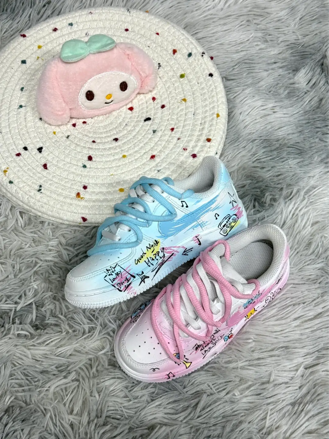 [Custom Party Land/Spilt Color] Air Force 1 Skateboard Shoes For Children Unisex