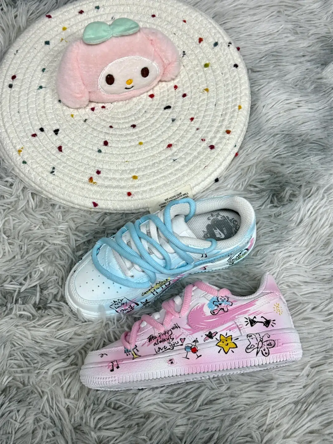 [Custom Party Land/Spilt Color] Air Force 1 Skateboard Shoes For Children Unisex