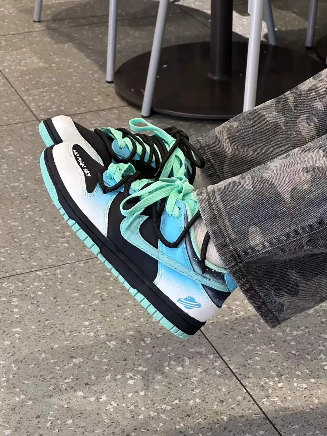 [Custom No Man Sky] Dunk Low Skateboard Shoes Unisex Purple/Faded Color Style