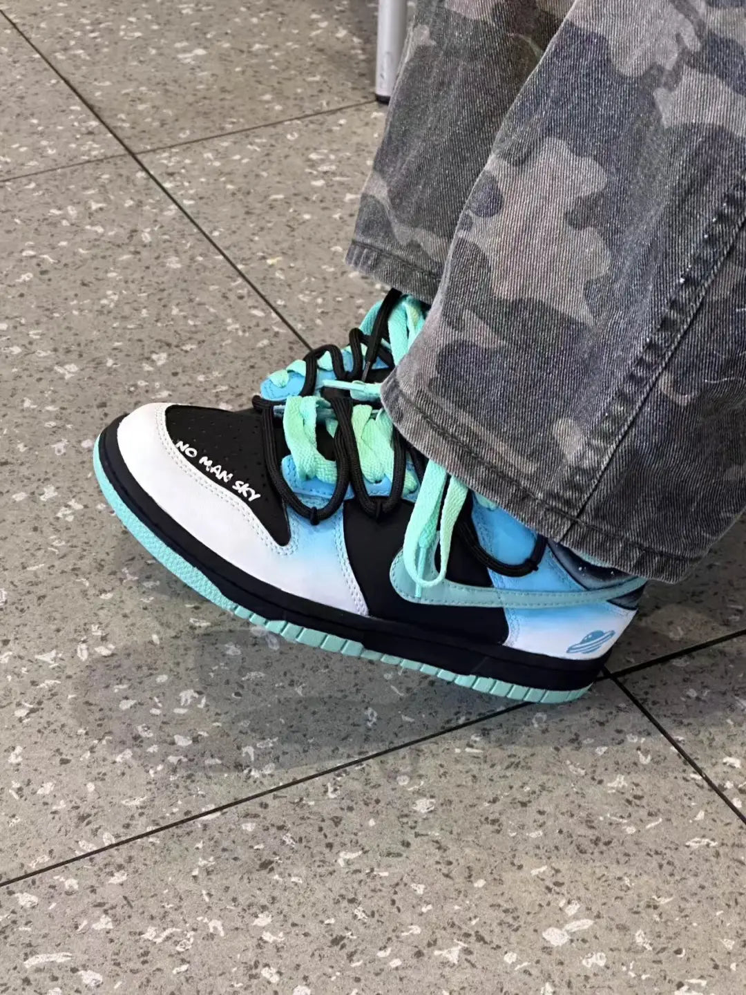 [Custom No Man Sky] Dunk Low Skateboard Shoes Unisex Purple/Faded Color Style