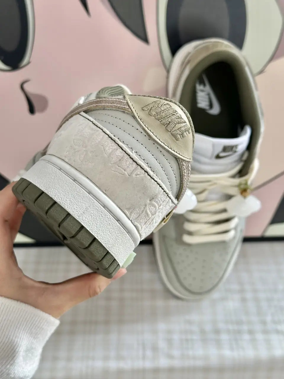 Evergreen Wood and Jade - Women's Dunk Low Custom