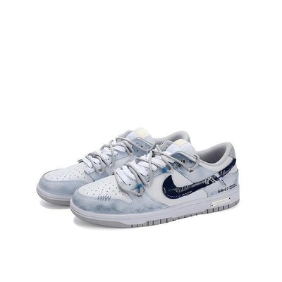 [Custom Denim Drifter] Dunk Low Skateboarding Shoes Unisex Denim Style
