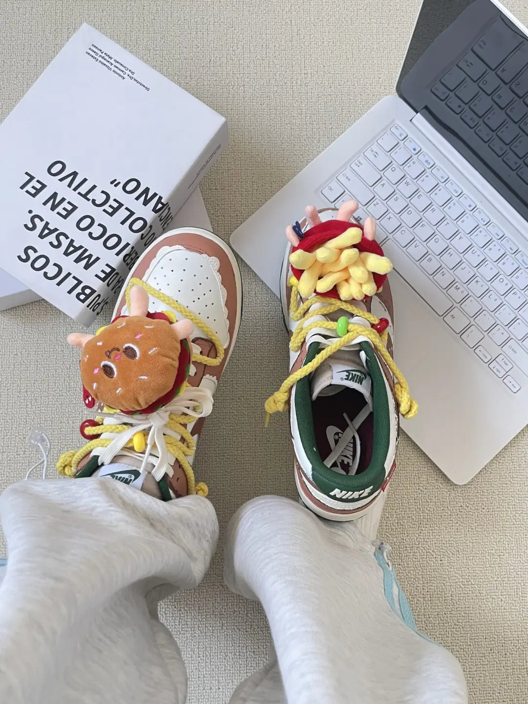 Burger - Burger Fries Detachable Fun Graffiti Unisex