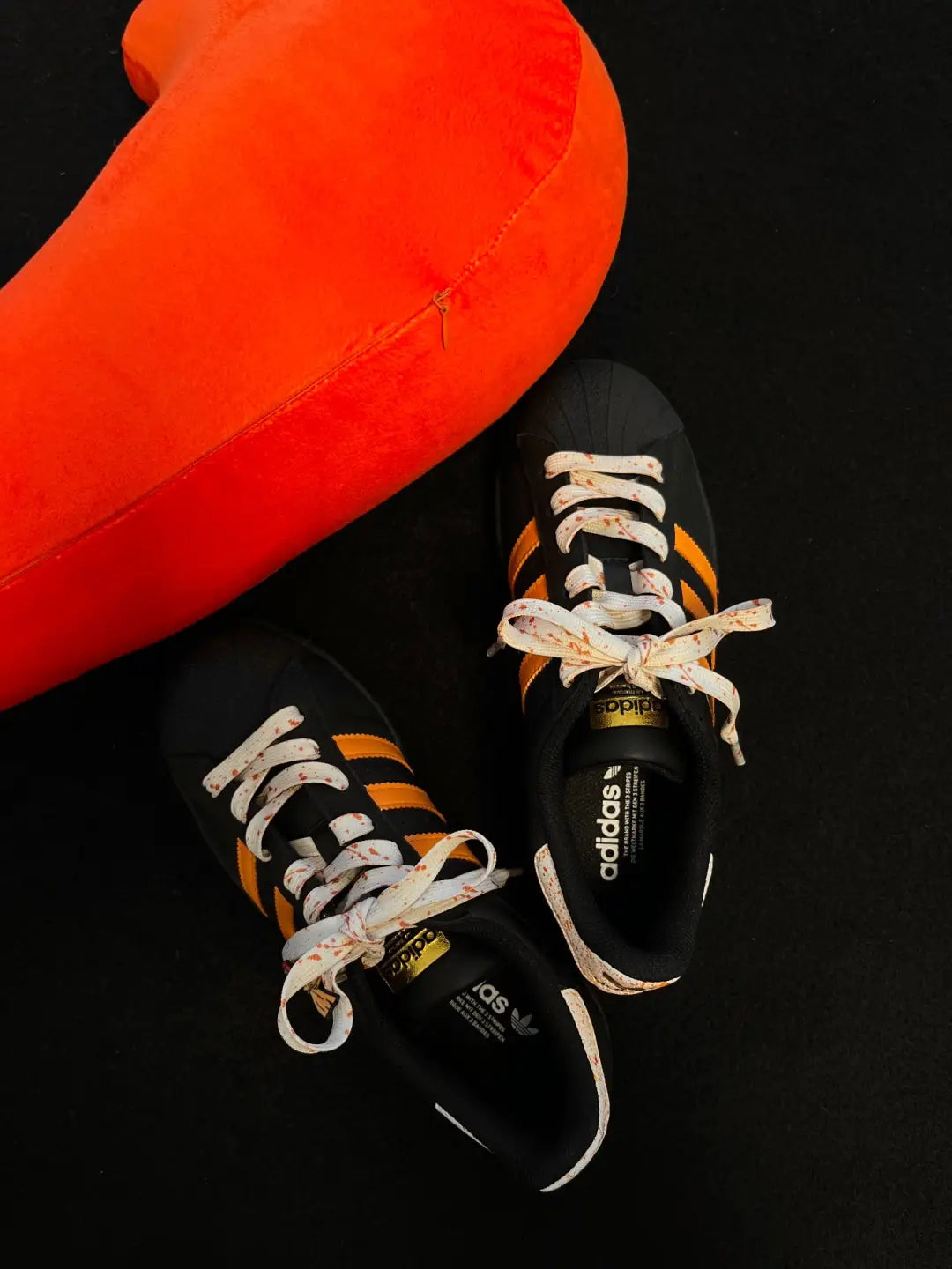 [Custom Pumpkin Kicks] originals SUPERSTAR Low Top Halloween Series Black