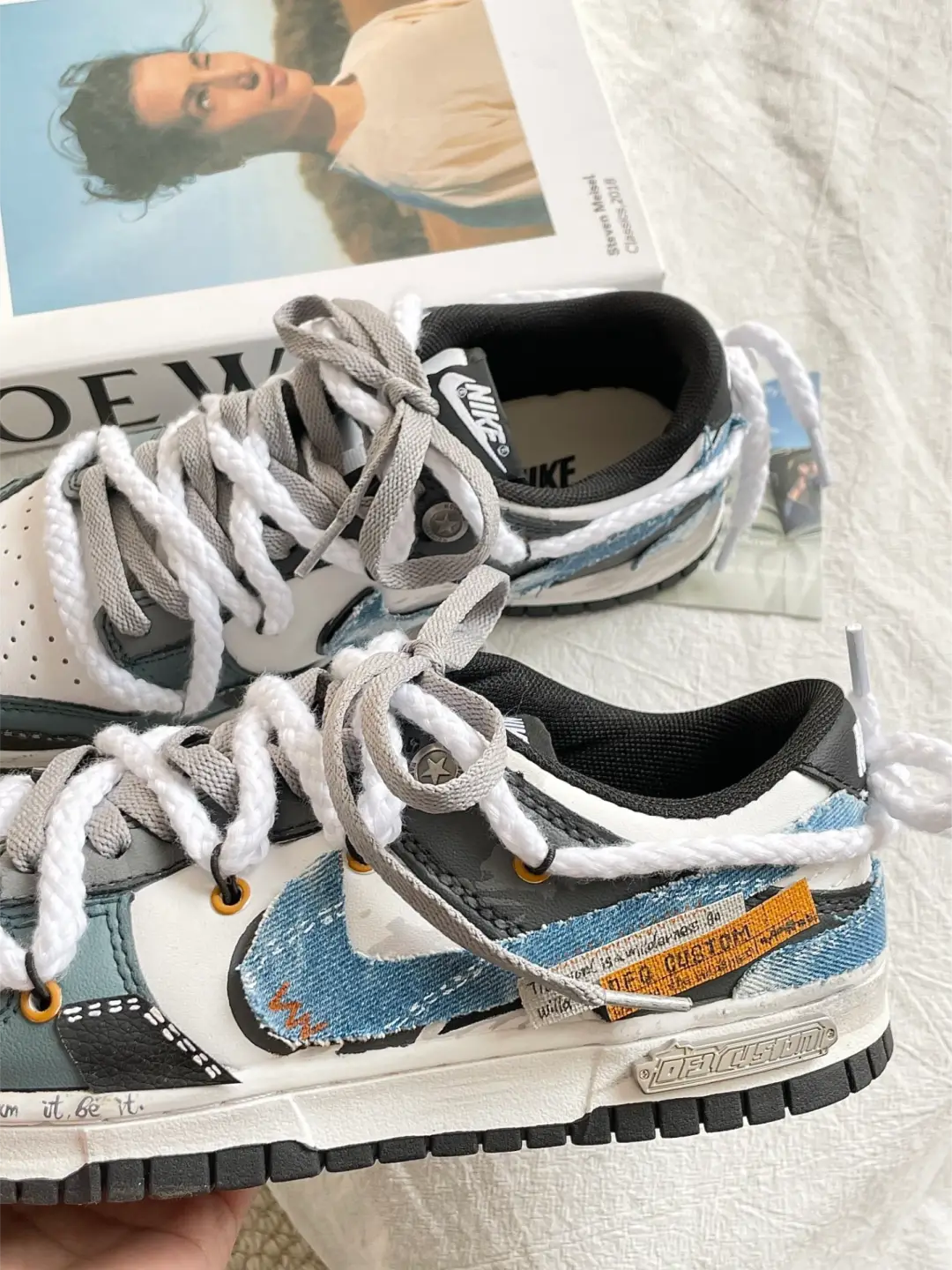 [Custom Don't Dream It, Be It.] Dunk Skateboarding Shoes Unisex Denim Style