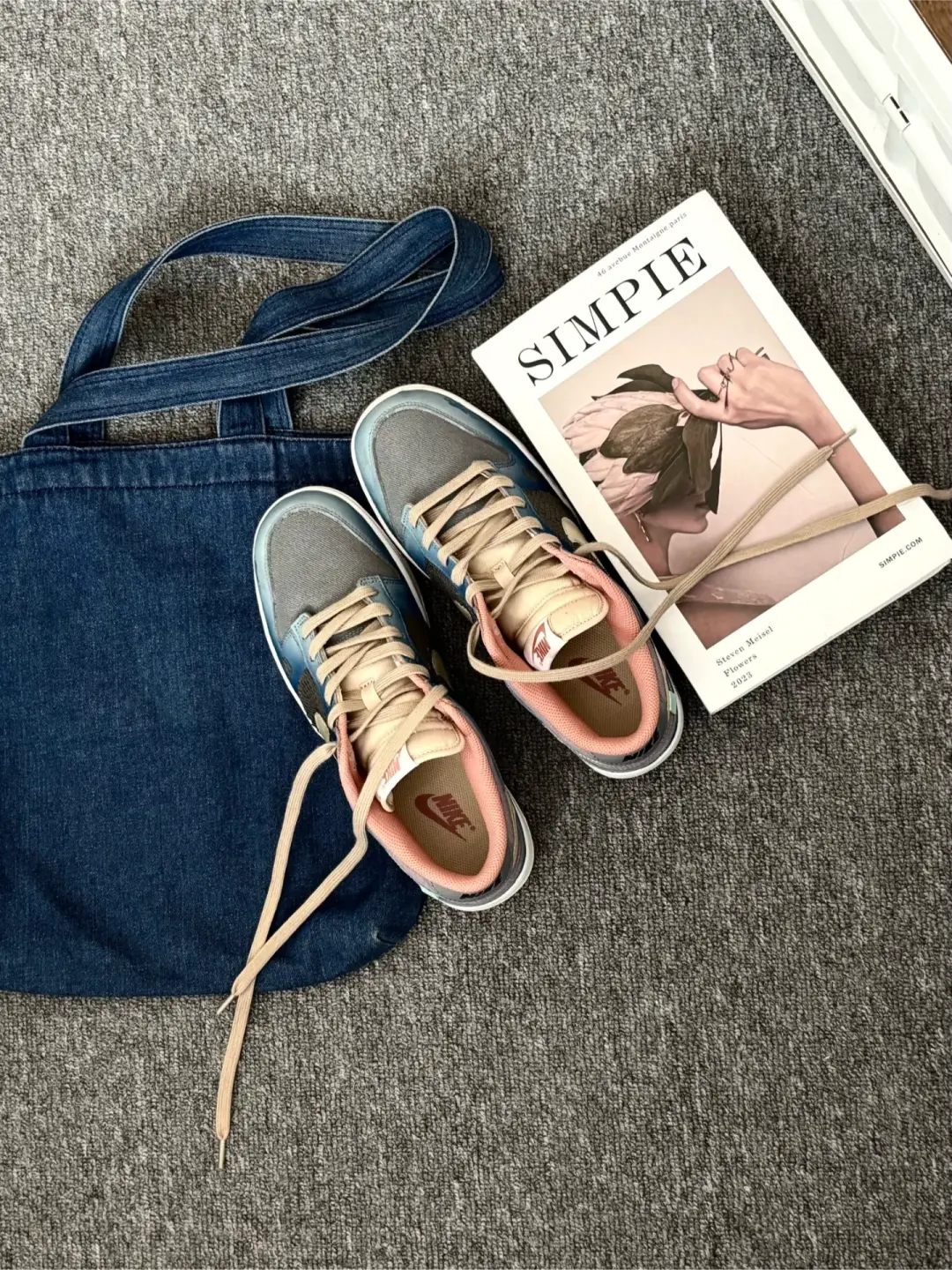 [Custom Auspicious Dragon Cloud Pattern] Dunk Skateboarding Shoes Unisex Low-top Blue/Pink