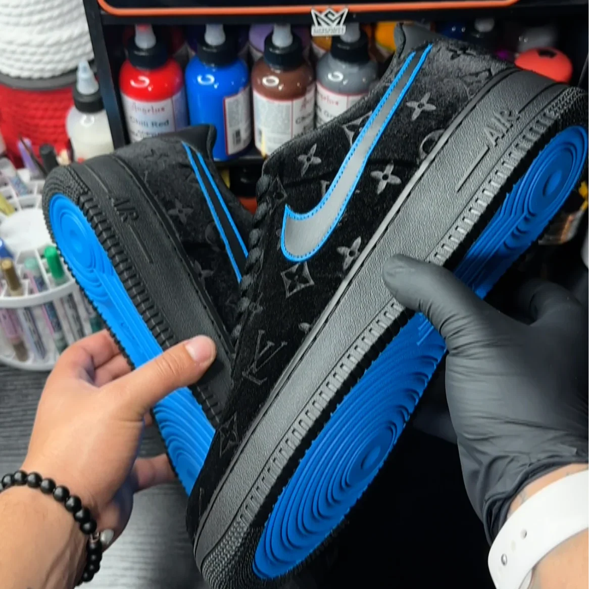 [Custom Black Velvet] Air Force 1 Skateboarding Shoes Unisex