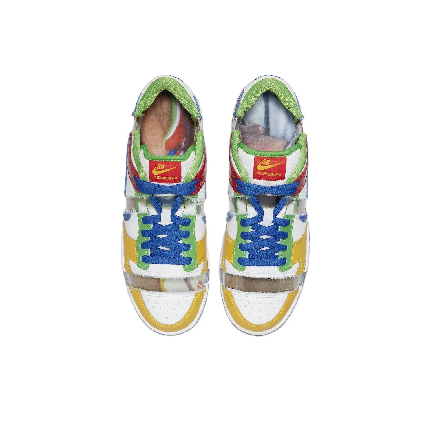 [Custom eBay x Dunk "Sandy Bodecker"] Dunk Low Skateboard Shoes Unisex Red/Yellow/Green/Blue