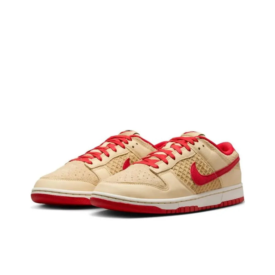 [Custom Waffles - Wheat] Dunk Low Skateboarding Shoes Unisex Brown