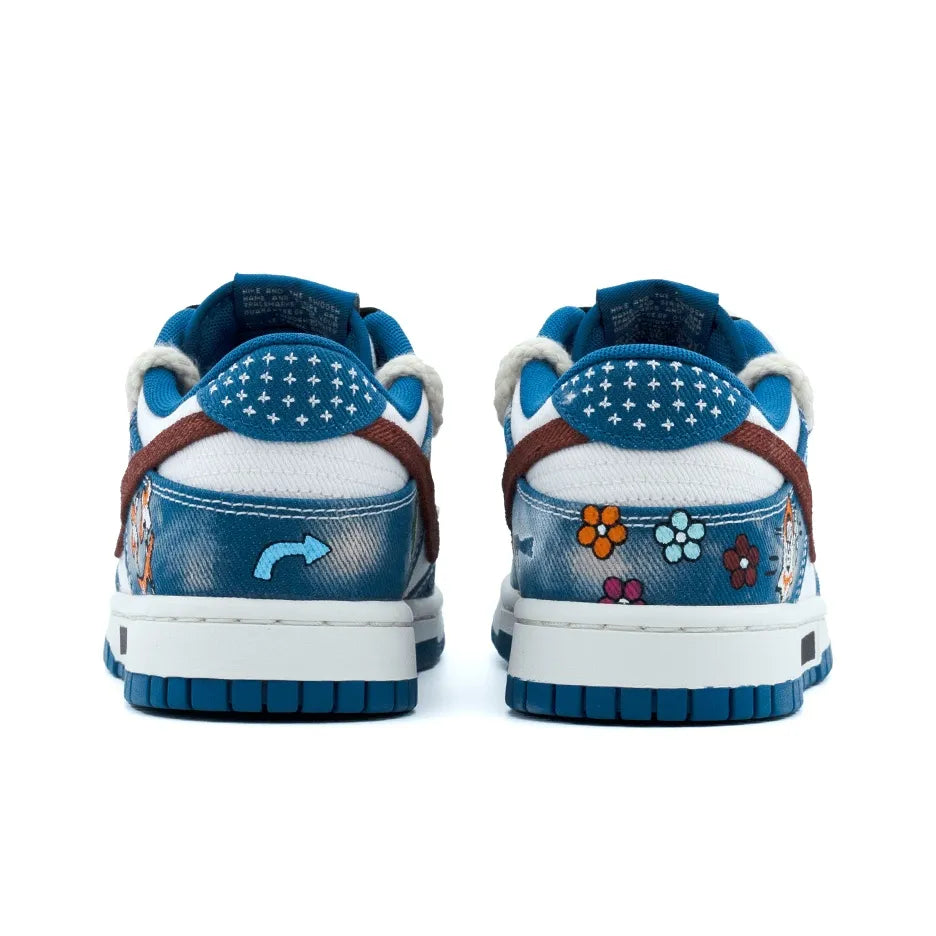 [Custom Cowboy Graffiti] Dunk Skateboarding Shoes Twine Shoelace Unisex