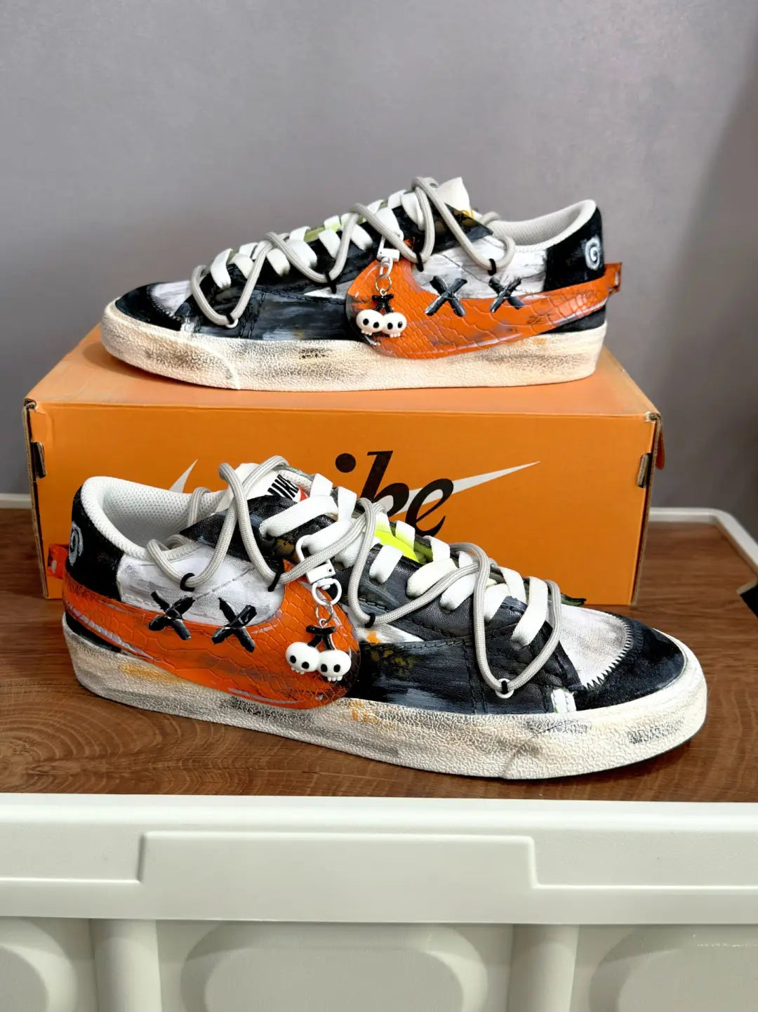 [Customized Pumpkin Party] Blazer Jumbo Low-top Shoes Unisex Black/Orange