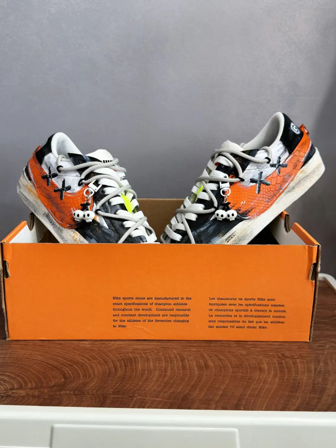 [Customized Pumpkin Party] Blazer Jumbo Low-top Shoes Unisex Black/Orange