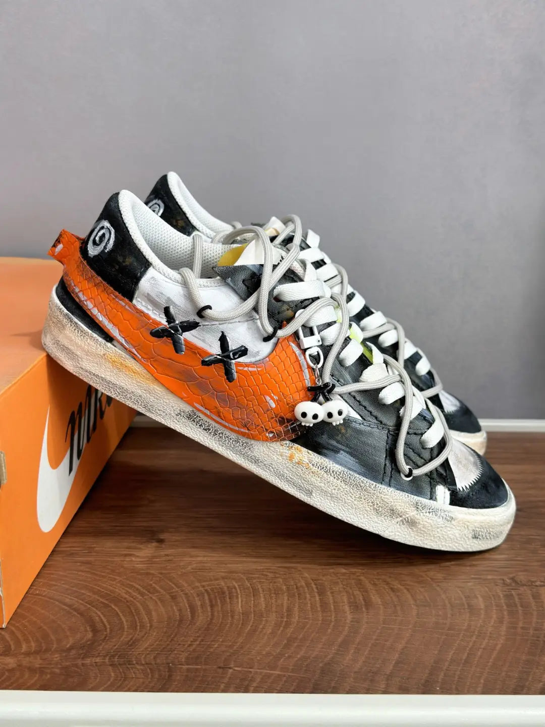 [Customized Pumpkin Party] Blazer Jumbo Low-top Shoes Unisex Black/Orange