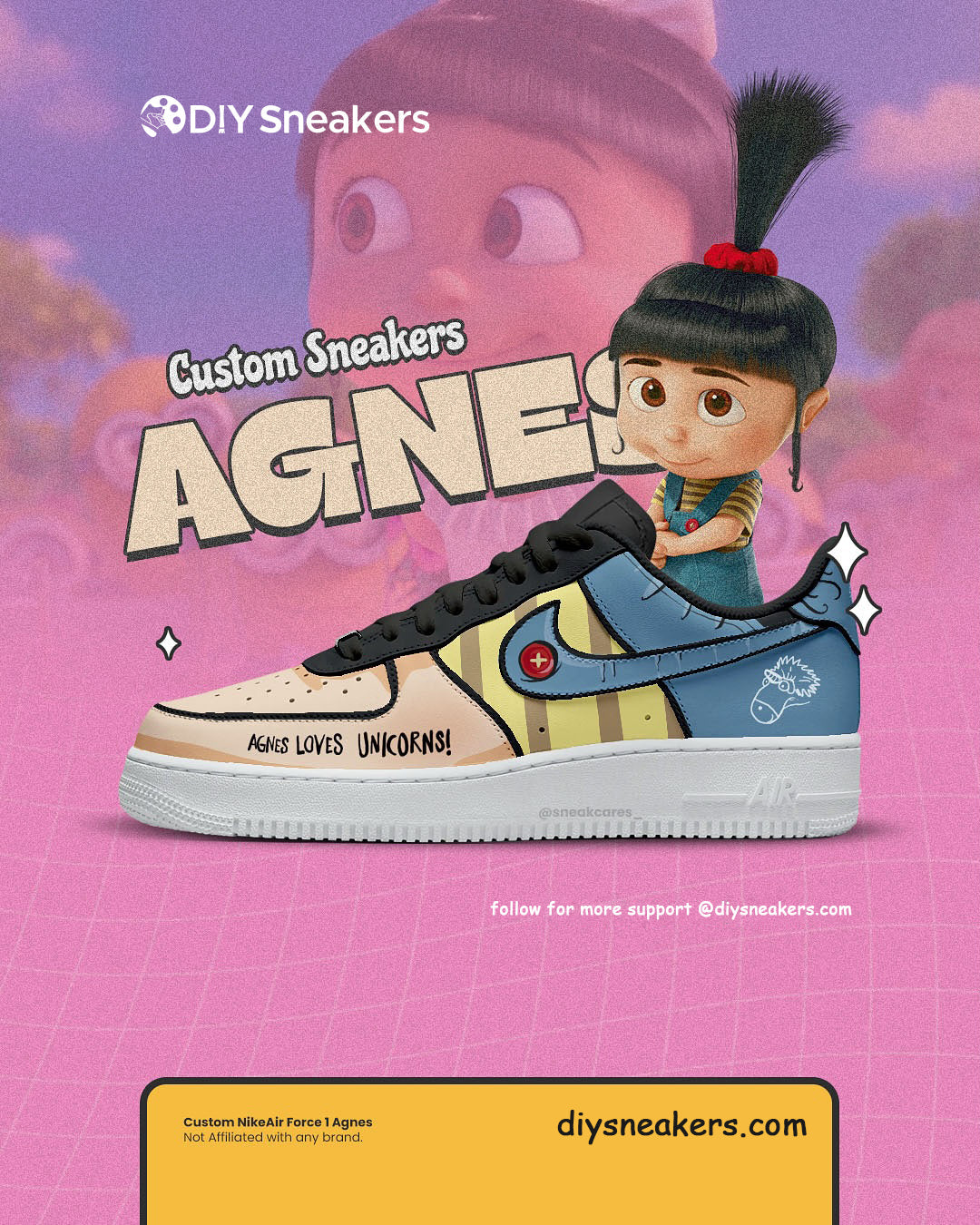 Despicable Me, Minions Theme Mobilization-Custom Skateboarding Shoes Air Force Unisex