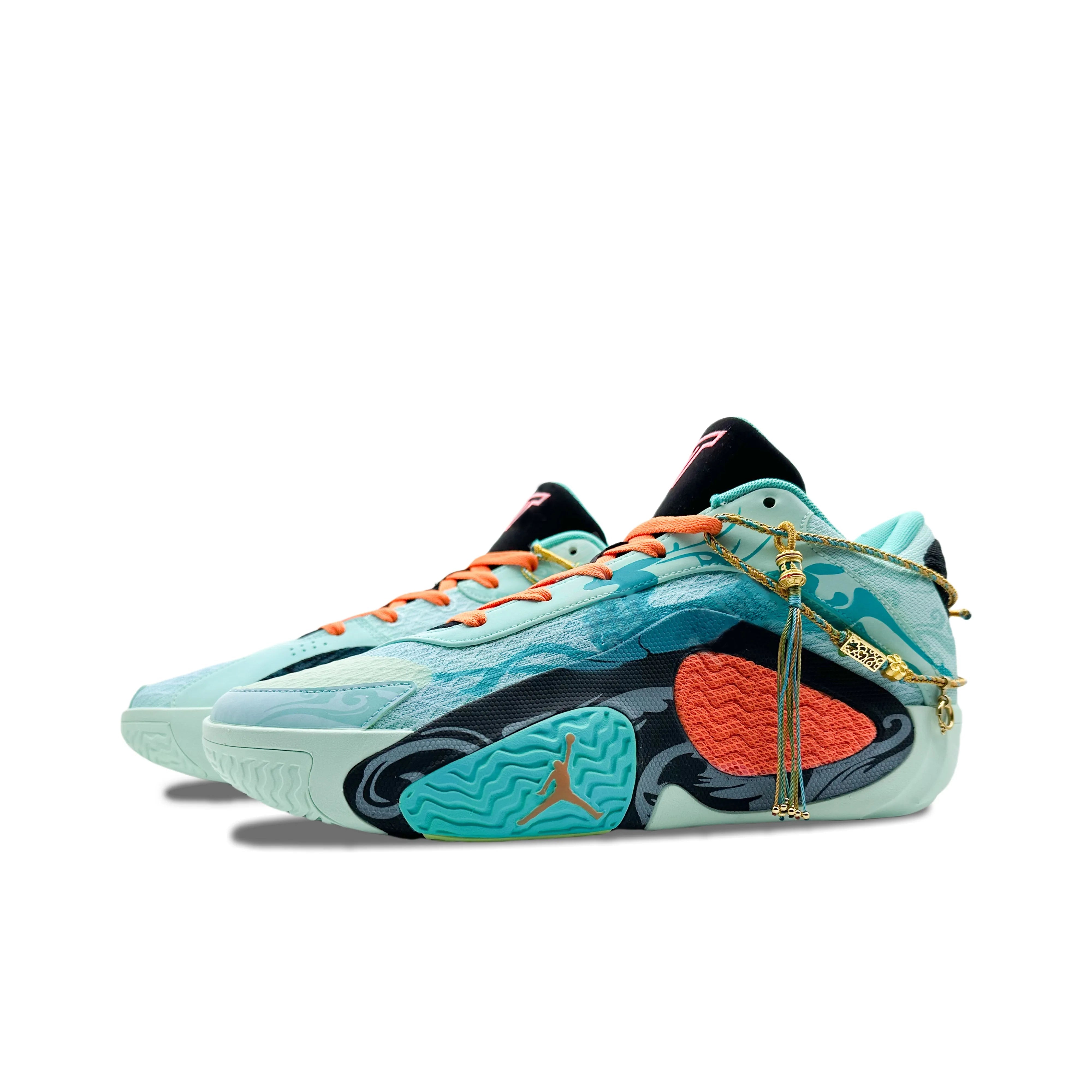 [Custom Vortex] Jordan Tatum 2 Basketball Shoes Unisex Cyan/Orange