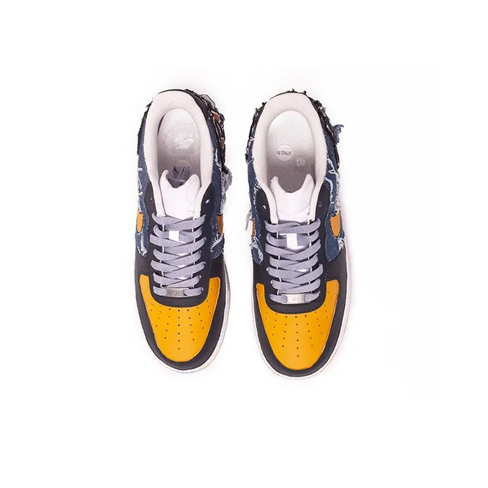 [Custom Darkkins] Air Force 1 Skateboarding Shoes Unisex Denim Style