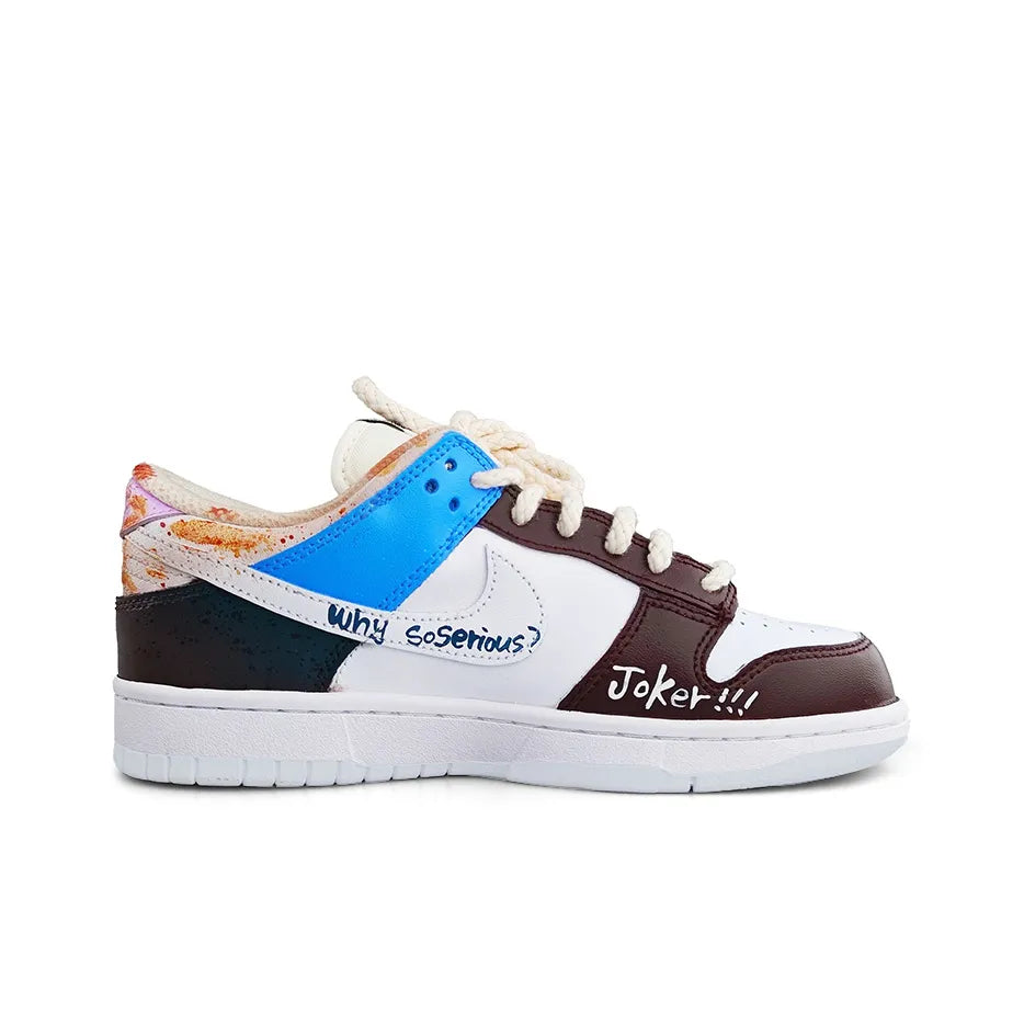 Harley Quinn - Mismatched Sneakers  Graffiti Hand-Painted Men's