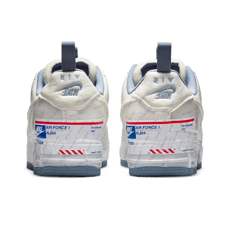 [Custom Postal Ghost] Air Force 1 Skateboarding Shoes Unisex Low-top Beige/White