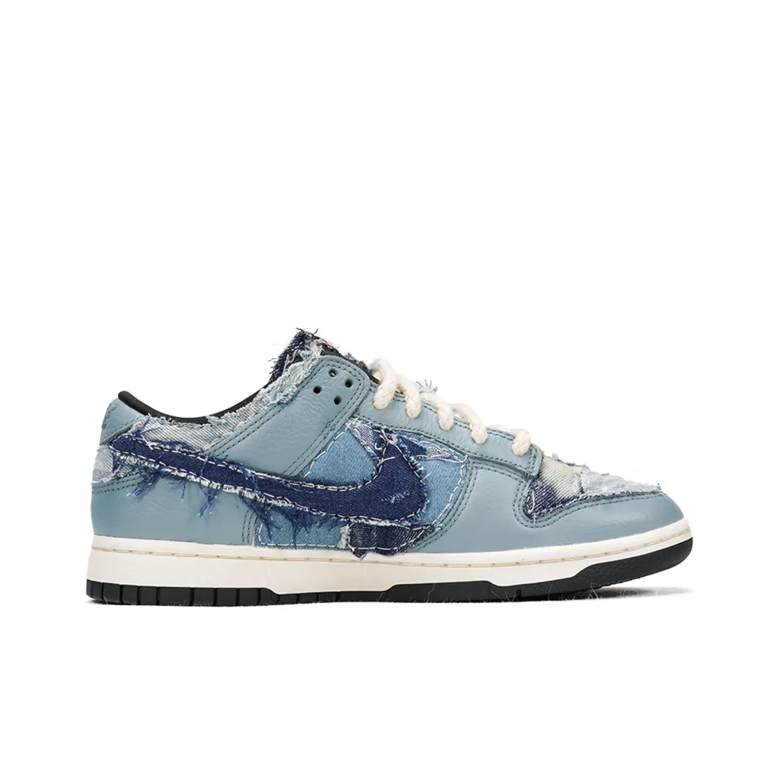 [Custom Denim stitching] Dunk Low Skateboard Shoes Unisex Denim Style