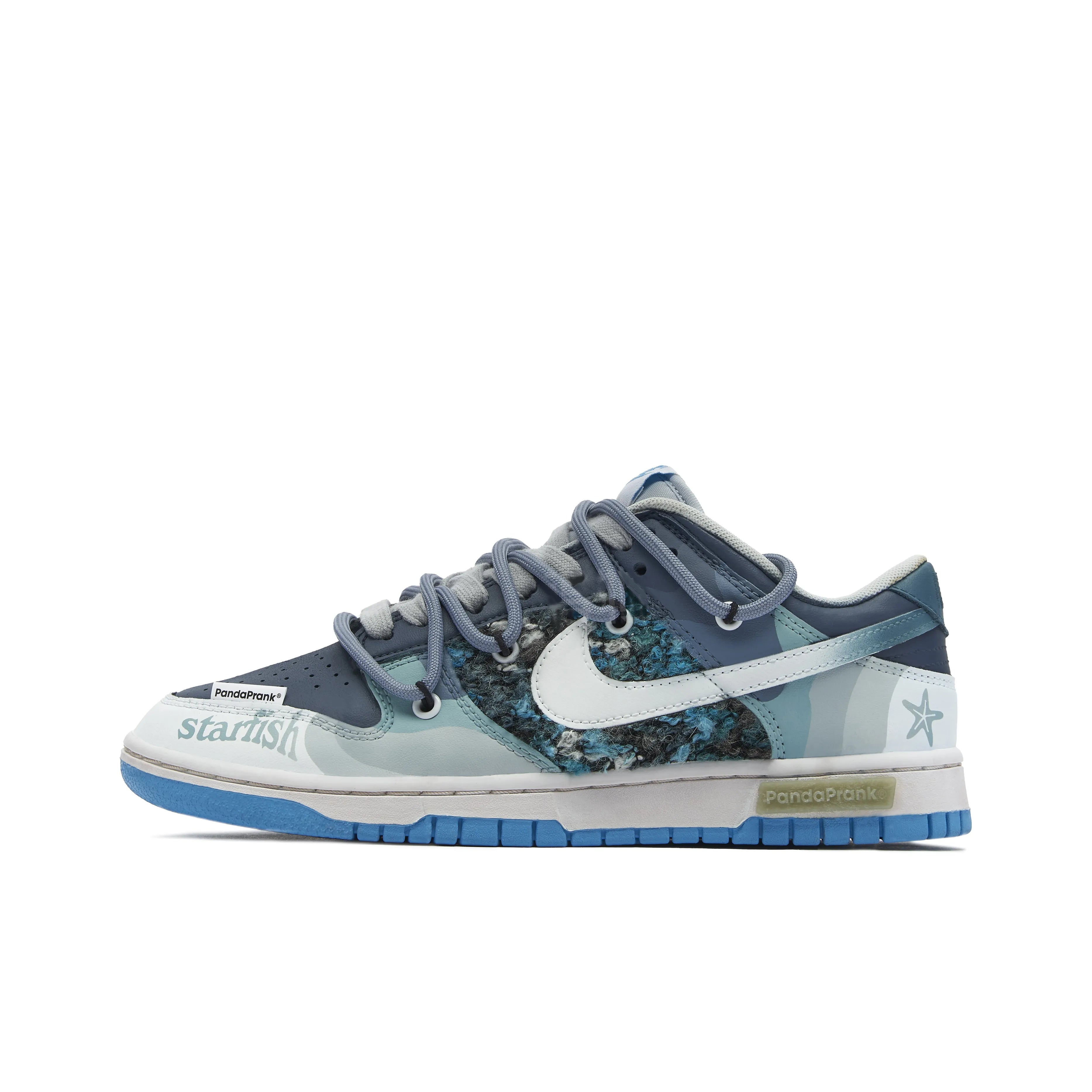 [Custom Marine Conservation: Marine Plankton] Dunk Low Skateboard Shoes Unisex Blue